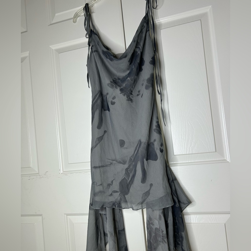 Elegant Gray Mini Dress